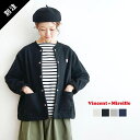 VM202AU12472-W Vincent et Mireille(ヴァンソン エ ミレイユ) 別注 SNAP SHORT CARDIGAN LADIES/スナップショートカーディガン