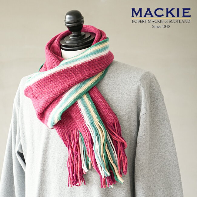 【50 OFF】 S792 ROBERT MACKIE(ロバートマッキー) 【LOSSIE】WOOL SCARF(ウールスカーフ )/ウールマフラー/ワープ編み /スカーフ