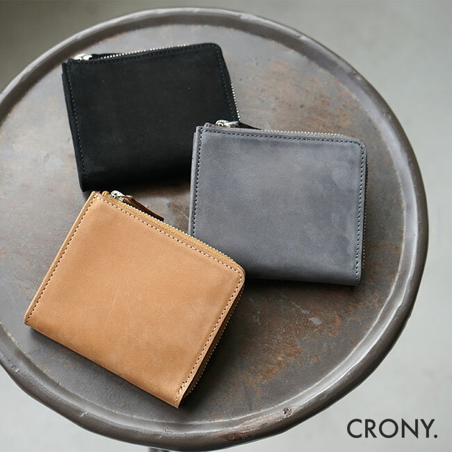 CRONY.(クルニー) Half Zip Wallet/ハーフジップウォレット 財布/革財布/レザーウォレット