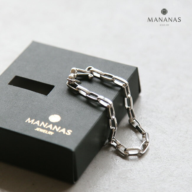 [BR-21014]MANANAS(マナナス) Oval Link Chain Bracelet/オーバルチェーンブレスレット