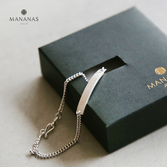 [BR-21019]MANANAS(マナナス) Narrow ID Bracelet /Idブレスレット