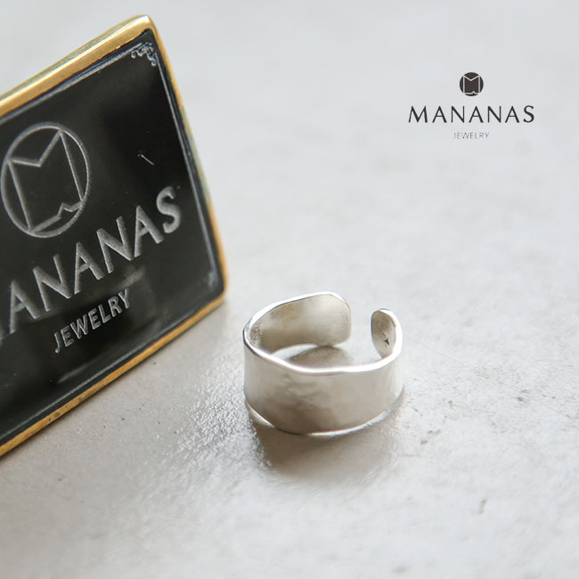 [RG-21005]MANANAS(マナナス) Hammered Rough Open Ring/ハンマード ラフ オープン リング(10mm)