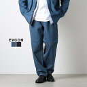 【40 OFF】 183-91507 EVCON(エビコン) 5POCKET TUCK WIDE DENIM PANTS BIO WASH(5ポケットタックワイドデニムパンツバイオウォッシュ)