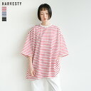 A52205 HARVESTY(ハーベスティ) JUMBO TEE STRIPES/ボーダーTシャツ