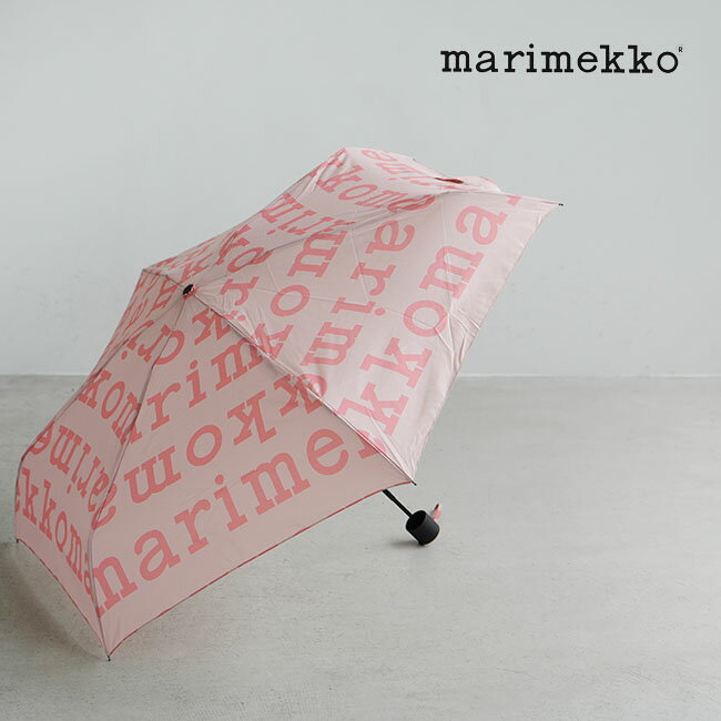 マリメッコ  【国内正規販売店】[52229291220]marimekko(マリメッコ) 【日本限定】Mini Manual Logo 折りたたみ傘