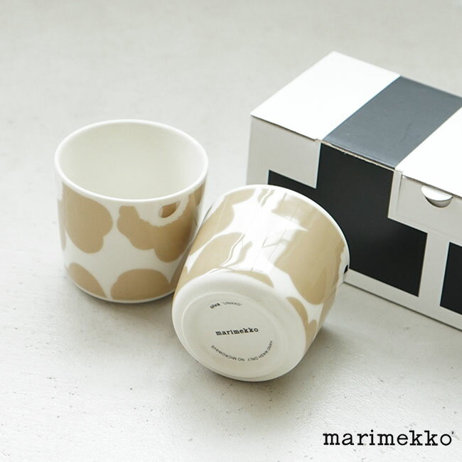 マリメッコ コーヒーカップ 【国内正規販売店】[52229472313]marimekko(マリメッコ) UNIKKO(ウニッコ)コーヒーカップセット/ラテマグセット（ハンドルなし）/ペアカップ/ 2個セット