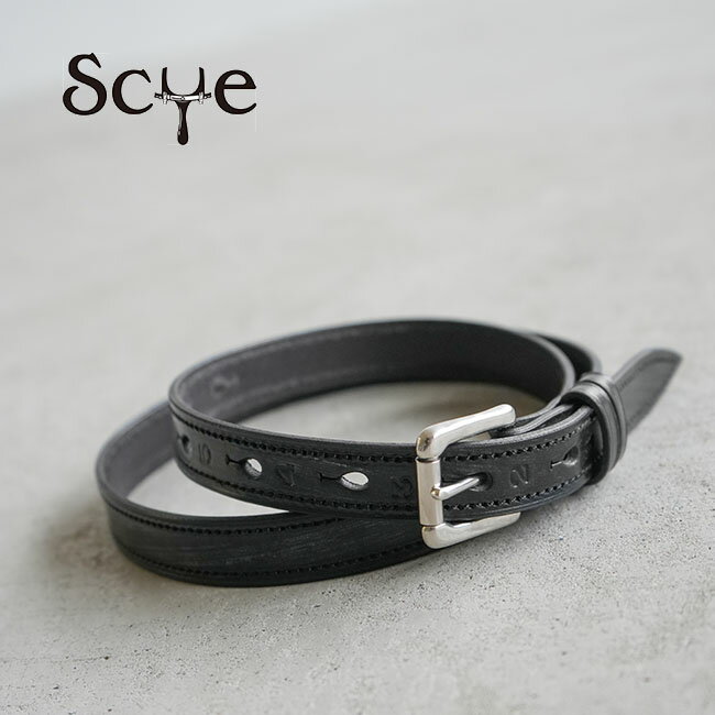 3324-31308 Scye/SCYE BASICS(サイ/サイベーシックス) Bridle Leather Number Belt ブライドルレザーナンバーベルト レザーベルト 本革 牛革 メンズ