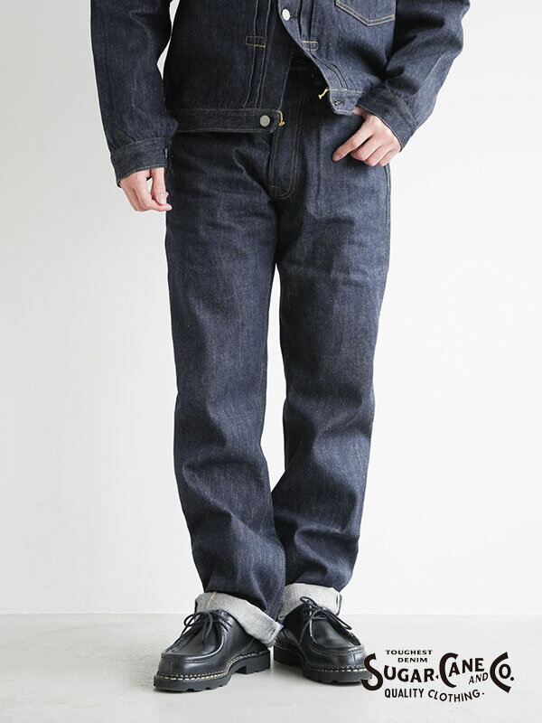 SC49007 SUGAR CANE(シュガーケーン) Super “Denim” Collectibles 07 13.5oz. BLUE DENIM WAIST OVERALLS “1946” MODEL