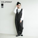 ◇SOLAMONAT(ソラモナ) モッツァレラストレッチジャンプスーツ サロペットパンツ オールインワン フルレングス レディース