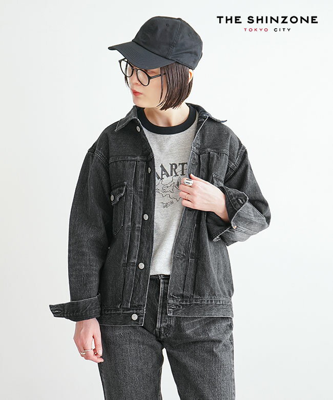 [24SMSJK04]THE SHINZONE(ザ シンゾーン) TYPE 50'S DENIM JACKET(BLACK) タイプ50'sデニムジャケット Gジャン ライトアウター レディース