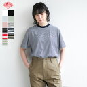 ダントン Tシャツ レディース ◇[DT-C0195CVT]DANTON(ダントン) CVT-T/C INNER T-SHIRT(インナーロゴTシャツ)/レディース/トップス/ロゴT/半袖/ボーダー【メール便対応可】