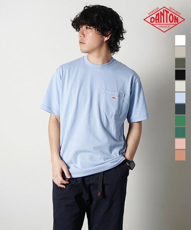 ◇DANTON(ダントン) POCKET T-SHIRT(ポケットTシャツ) メンズ トップス 半袖Tシャツ 無地