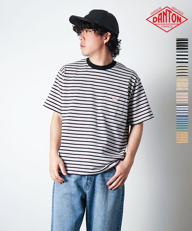 ◇DANTON(ダントン) POCKET T-SHIRT(ポケットTシャツ/ボーダー)
