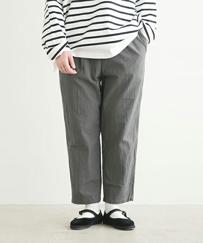 お値下げ　Veritecoeur グレー チノパン レディース カジュアル Bonjour Sagan チノパン ウエスト配色チノパンツ レディース