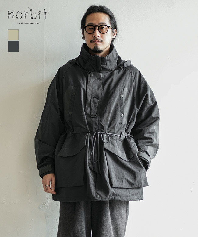 [HNJK-2002]norbit by Hiroshi Nozawa(ノービットバイヒロシノザワ) Printed patch mountain parka プリンテッド パッチ マウンテンパーカ メンズ トップス アウター フード ポケット