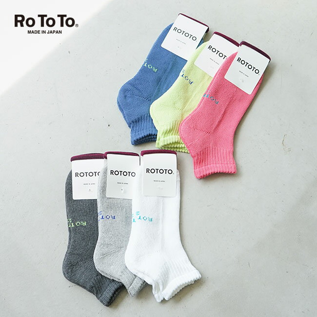 [R1409]RoToTo(gg) EVERYDAY PILE ANKLE SOCKS C pC NbV \bNXy[֑Ήz