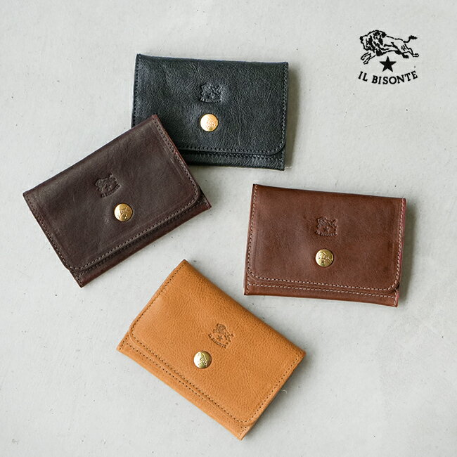 イルビゾンテ 名刺入れ ◇【国内正規販売店】[54232305660]IL BISONTE(イルビゾンテ) 2023 SPRING SUMMER/カードケース/ヴィンテージ レザー