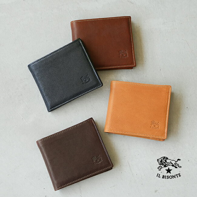 ◇【国内正規販売店】[54232307041]IL BISONTE(イルビゾンテ) 2023 SPRING SUMMER/ウォレット/2つ折り財..