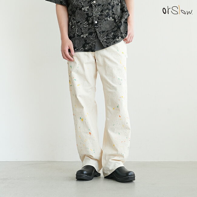 [01-5120-P66]orSlow オアスロウ 60 s PAINTER PANTS WITH PAINT 60 sペインターパンツウィズペイント /メンズ/ボトムス/ワークパンツ