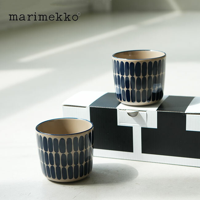 【国内正規販売店】[52239472641]marimekko(マリメッコ) Alku コーヒーカップセット/ラテマグセット(ハンドルなし)