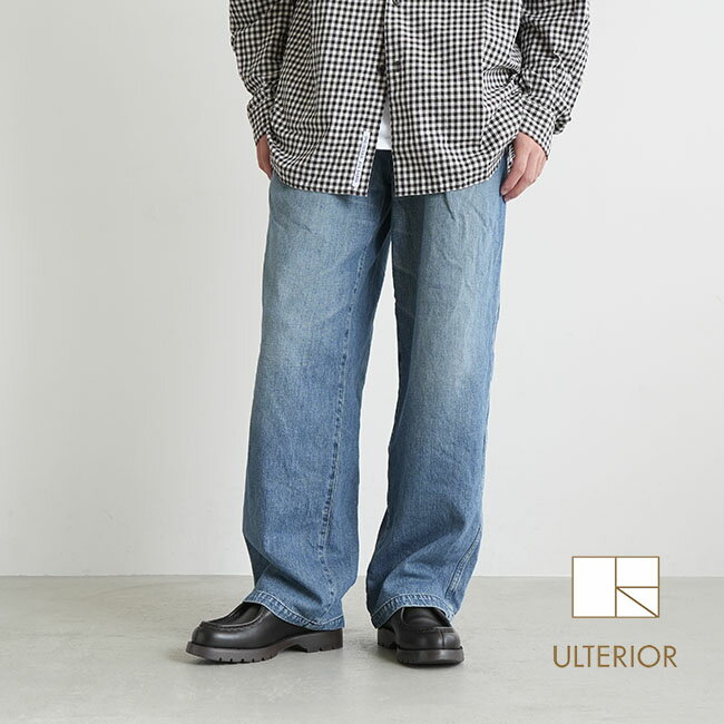 【30%OFF】[ULPT48-GC144R-V]ULTERIOR(アルテリア) OLD DENIM WIDE PANYS オールドデニムワイドパンツ メンズ ボトムス デニムパンツ ジーンズ ジーパン