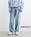 HARVESTY(ハーベスティ) BIG DENIM 5POKET PT アジャスタブルゴムウエスト ビッグデニム5ポケットパンツ ユーズドウォッシュ メンズ レディース ジーンズ デニムパンツ