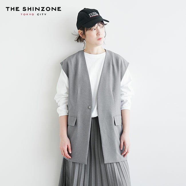 [23SMSJK03]THE SHINZONE(ザ シンゾーン) BIG VEST(ビッグベスト)/レディース/トップス/オーバーシルエット/セットアップ可能