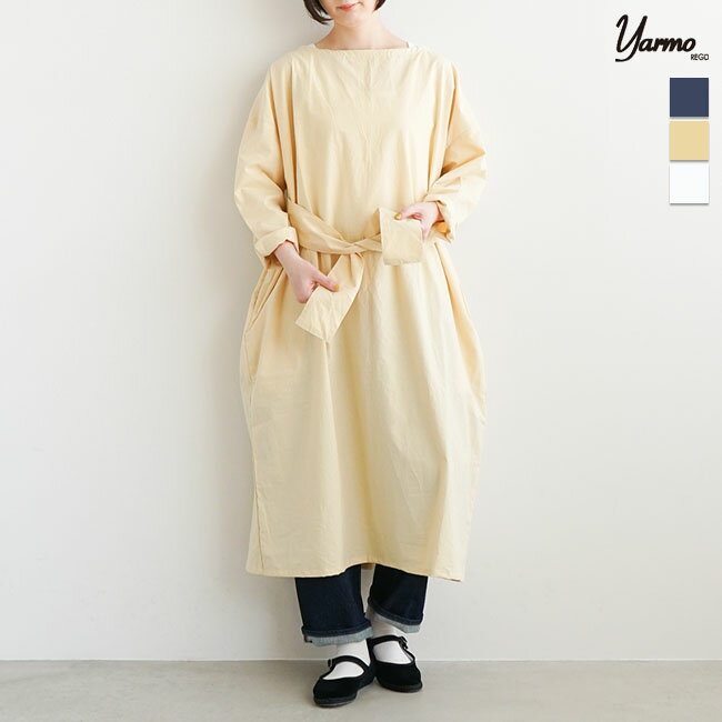 Yarmo(ヤーモ) Smock Dress With Belt / スモックドレスウィズベルト