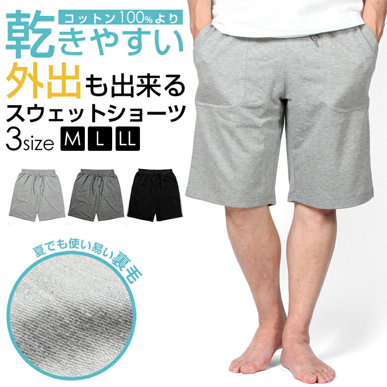 楽天ウッディハウススウェット ハーフパンツ 半ズボン ショーツ ショートパンツ 半パン 短パン パンツ ルームウェア 寝巻き 部屋着 メンズ スポーツ 夏用 夏 薄手 薄い 涼しい ゆったり 裏毛 乾きやすい 乾く 運動 ランニング ジョギング ウォーキング 散歩 ひざ下 ドライ 大きいサイズ 父の日