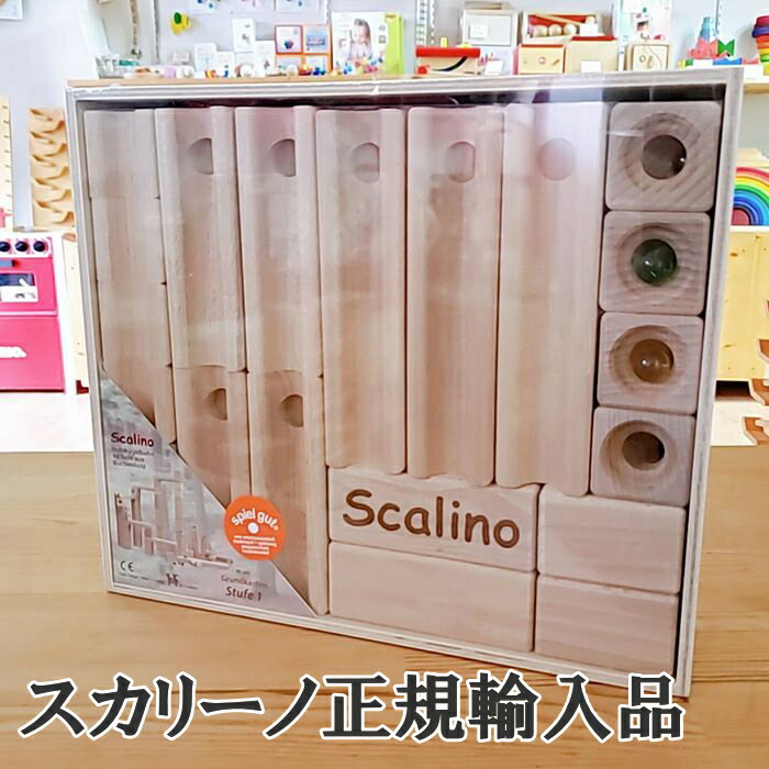 正規輸入品　スカリーノ 基本セット　SCALINO　木のおもちゃ ビー玉 積み木 知育玩具 ニキティキ ピタゴラスイッチ