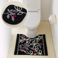 ボタニカル 2点セット 蓋 暖房洗浄用 トイレマット【 トイレマット セット トイレフタカバー フタカバ..