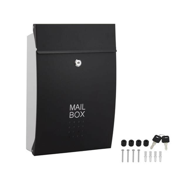 郵便ポスト ポスト 郵便受け 玄関 設置 屋外用 おしゃれ 壁掛け 壁面取付 縦型 鍵付き 黒 シンプル 北欧 アメリカン 新聞受け メールボックス