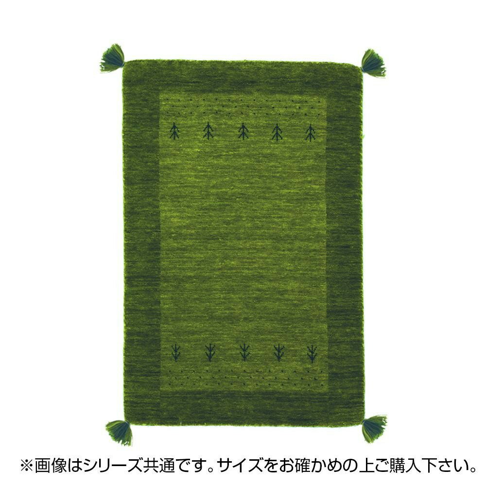 ラグ カーペット おしゃれ ラグマット 絨毯 厚手 極厚 キリム柄 ネイティブ ギャッベ ギャベ 玄関マット 室内 北欧 ウール 夏 70×120 1畳 グリーン