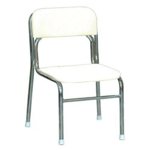 Without Backrest - パイプ椅子 スタッキングチェア オフィスチェア 会議用チェア 会議椅子 チェア イス いす スツール 事務椅子 椅子 パソコンチェア デスクチェア pc ホワイト/シルバー