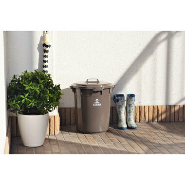 ゴミ箱 おしゃれ ごみ箱 ダストボックス スリム 縦型 オフィス トイレ キッチン リビング カフェ ブラウン 約 幅42.5 奥行42.5 高さ52