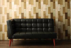 ソファー 2人掛け 2人用 ダイニングベンチ 食事 ダイニングチェア 椅子 おしゃれ 安い レザー 革 合皮 ( 片肘 右アーム ) 140cm ボックス ファ...