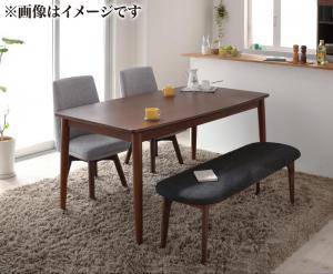 ダイニングテーブルセット 4人用 椅子 ベンチ おしゃれ 安い 北欧 食卓 4点 ( 机+チェア2+長椅子1 ) 幅115 デザイナーズ クール スタイリッシュ ミッドセンチュリー 引き出し 収納