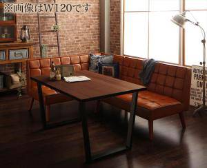 乐天商城 - ダイニングテーブルセット 4人用 コーナーソファー L字 l型 ベンチ 椅子 おしゃれ 安い 北欧 食卓 レザー 合皮 カウチ 3点 ( 机+ソファ1+左肘ソファ1 ) 幅150 西海岸 ヴィンテージ インダストリアル レトロ ミッドセンチュリー 高さ65 ロータイプ 低め ウォールナット