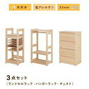 ハンガーラック パイプ ハンガー + チェスト タンス 洋服...