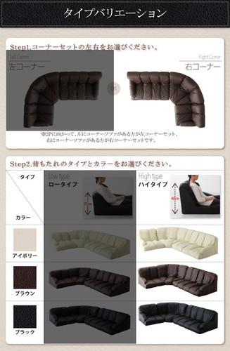 コーナーソファー コーナーソファ L字 l字型 l型 おしゃれ 北欧 安い ふかふか レザー 革 合皮 カウチ( ソファ3点 ハイ 右コーナー 1P+2P+コーナー )