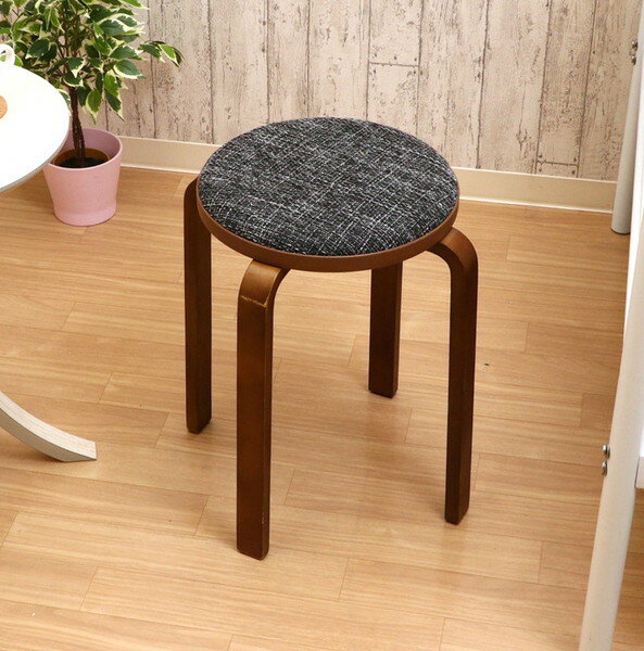 椅子 スツール 低い いす おしゃれ 北欧 木製 アンティーク 安い チェア チェアー 腰掛け シンプル グレー×ブラウン 幅32 奥行32 高さ47 座面高4...