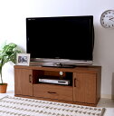 テレビ台 おしゃれ 安い 北欧 ローボード テレビボード 収納 120 薄型 扉付き 幅120 ブラウン 茶色 TVボード TV台 テレビラック TVラック