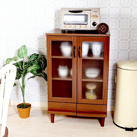 食器棚 おしゃれ 北欧 安い キッチン 収納 棚 ラック 木製 レンジ台 ロータイプ コンパクト ミニ 調味料 小型 小さいサイズ 一人暮らし 大容量 約 幅6...