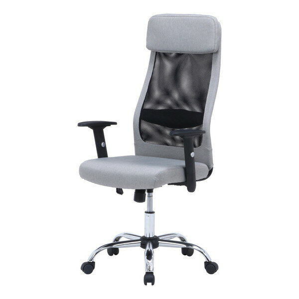 オフィスチェア 事務椅子 キャスター付き椅子 キャスター 椅子 パソコンチェア デスクチェア グレー [2]