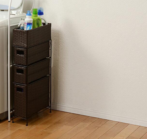 ランドリーラック 洗面所 スリム 細い 薄型 隙間 すきま 収納 ラック ランドリー キッチン タオル サニタリー ボックス 棚 大容量 安い 脱衣所 下着 洗...