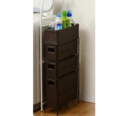 ランドリーラック 洗面所 スリム 細い 薄型 隙間 すきま 収納 ラック ランドリー キッチン タオル サニタリー ボックス 棚 大容量 安い 脱衣所 下着 洗...