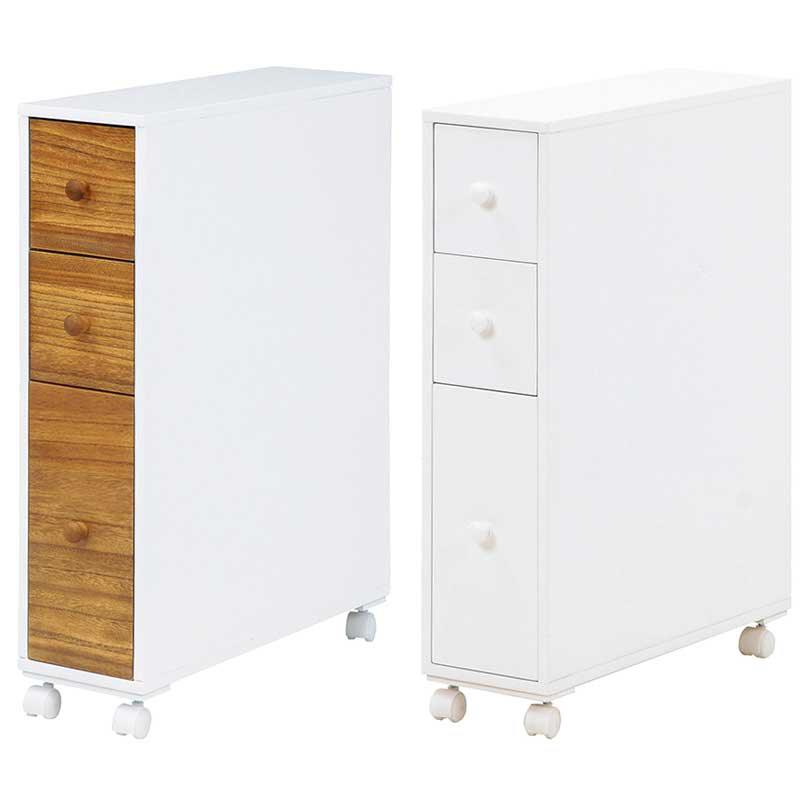 トイレ収納ラック 隙間収納ボックス ランドリー キッチン キャスター付き 完成品 スリム コンパクト 小さい棚 細い 縦長 薄型 トイレットペーパーラック トイ...