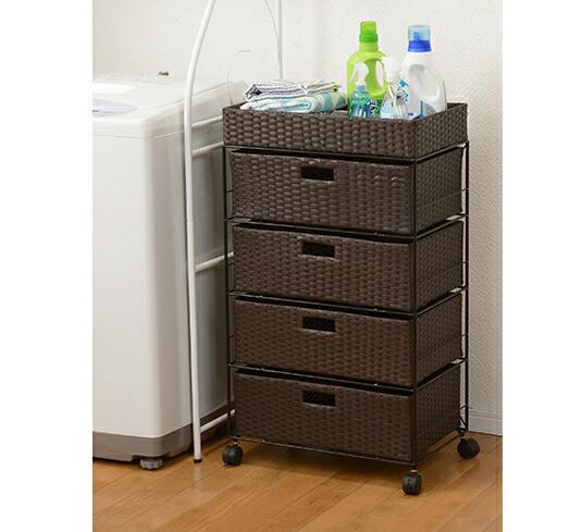 ランドリーワゴン 洗面所 キャスター ランドリー ラック キッチン 収納 タオル スリム 薄型 サニタリー ボックス 棚 大容量 安い 脱衣所 下着 洗剤 浴室...