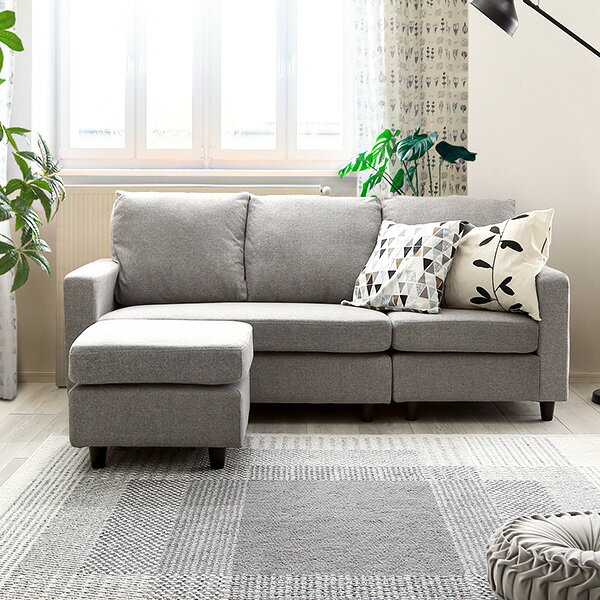 あす楽 コーナーソファー 3人掛け コーナーソファ L字 l字型 l型 オットマン スツール 足置き 3人 三人 おしゃれ 北欧 カフェ 応接 リビング カウチ...