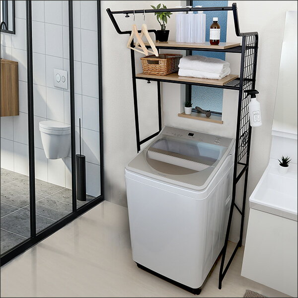 あす楽 ランドリーラック 洗面所 洗濯機上 ランドリー ラック 収納 タオル スリム 薄型 サニタリー 棚 大容量 安い 脱衣所 下着 洗剤 浴室 コンパクト ...